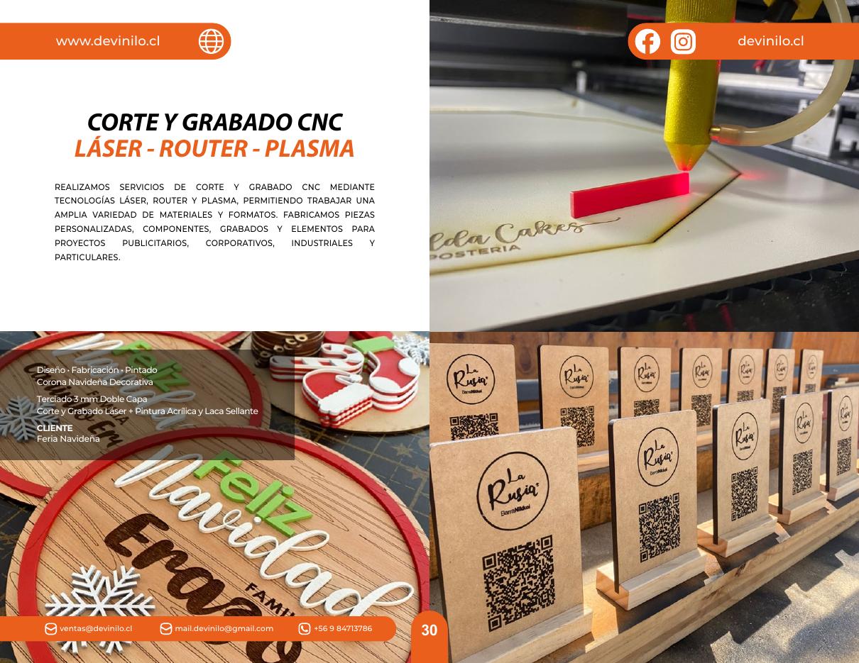 Trabajo de corte y grabado CNC